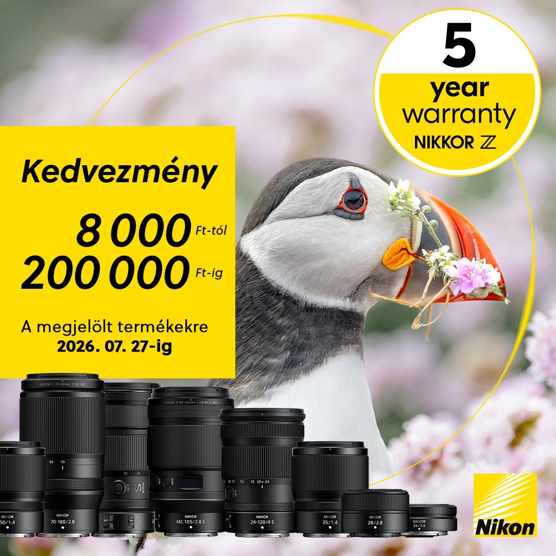 Nikon nyári azonnali pénzvisszatérítési akció 2026